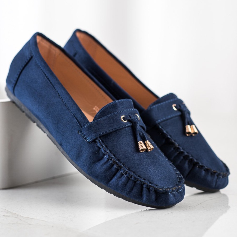 SHELOVET Lässige Slipper navy blau 2