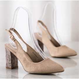 Goodin Wildleder-Pumps mit bedecktem Absatz beige 2