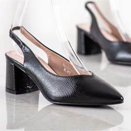 Goodin Stylische Pumps mit freiliegendem Absatz schwarz 2