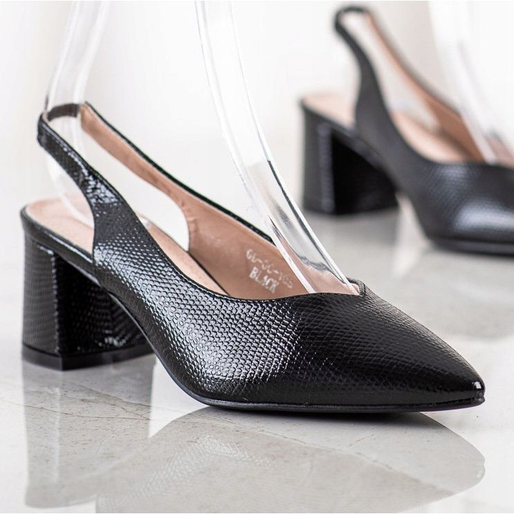Goodin Stylische Pumps mit freiliegendem Absatz schwarz 2