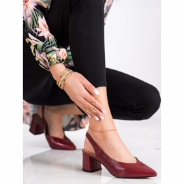 Goodin Stylische Pumps mit freiliegendem Absatz rot 1
