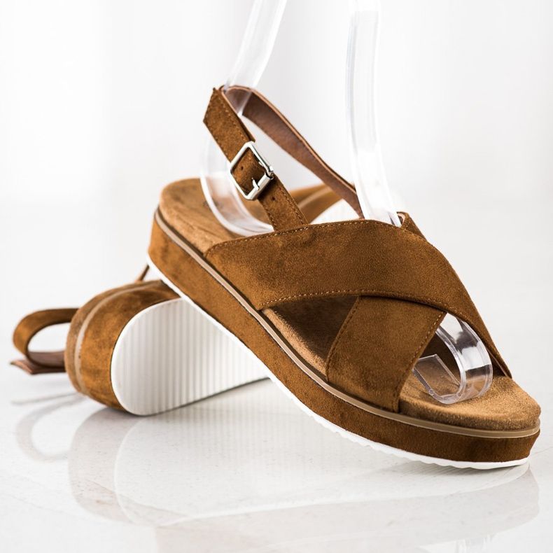 Goodin Braune Sandalen auf der Plattform 2