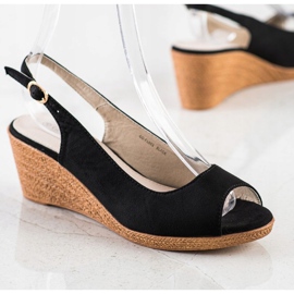 Goodin Lässige Keilsandalen schwarz 2