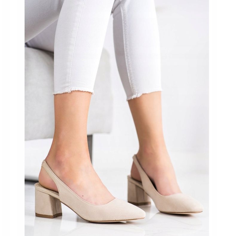 Goodin Slip-On-Pumps mit freiliegender Ferse beige 2