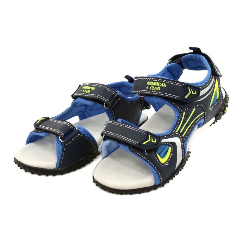 American Club Amerikanischer RL23 Ledereinsatz marineblau blau grün 1