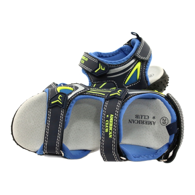 American Club Amerikanischer RL23 Ledereinsatz marineblau blau grün 3