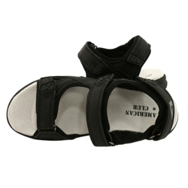 American Club Sportsandalen Ledereinsatz HL09 / 21 Schwarz 3