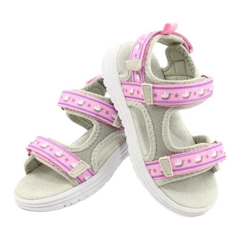American Club RL39/21 Sandalen mit Lederinnensohle, lila violett 4