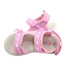 Rosa Sandalen American Club RL39 Ledereinlegesohle 4