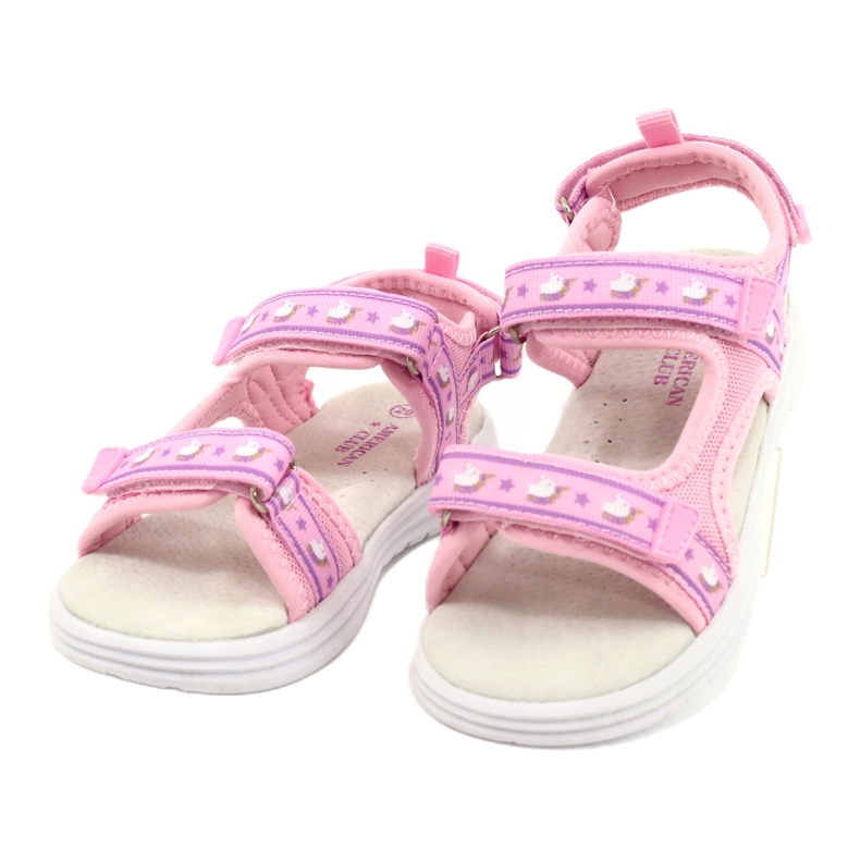 Rosa Sandalen American Club RL39 Ledereinlegesohle 2
