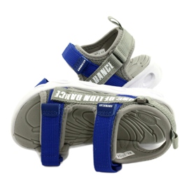 American Club Sandalen Jungen mit Klettblumenschaum Insist Rl27/21 Grau 3