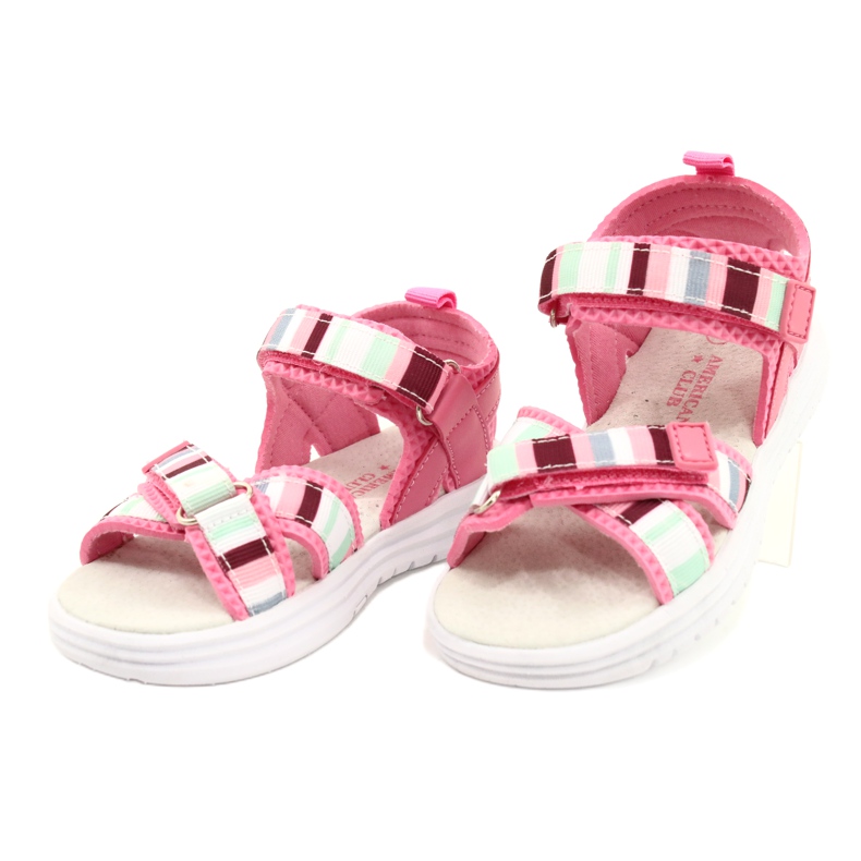 American Club Mädchensandalen Leder Klettverschluss aus dem Arman Club Pink RL44/21 rosa 1