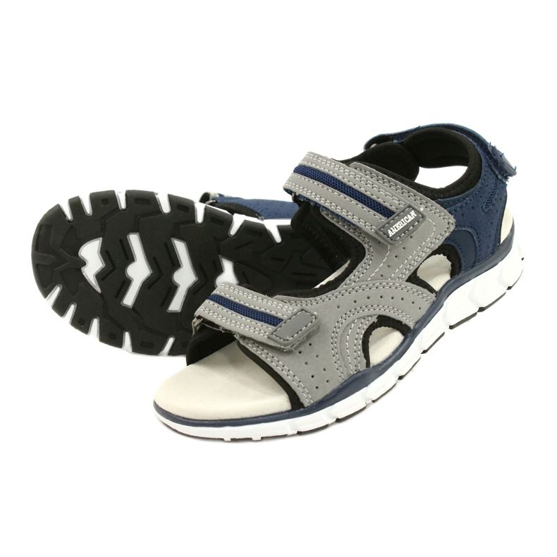 American Club Sport Sports Boys Leder Einsatz ES33/21 Grau 2