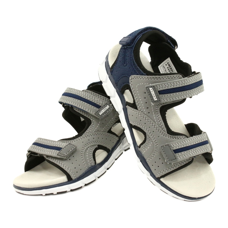 American Club Sport Sports Boys Leder Einsatz ES33/21 Grau 4