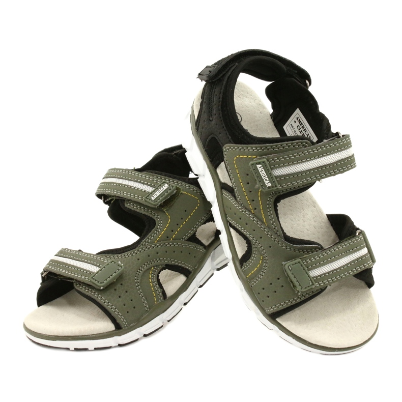 American Club Sport Sports Boys Leder einfügen ES33/21 Khaki grün 5