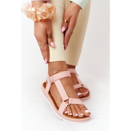 Sandalen für Damen auf Gummisohle Coral Stranger rosa 2