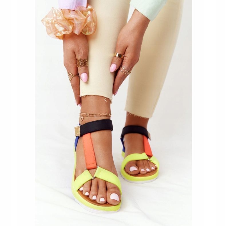 MSMG Damensandalen auf Gummisohle Bunt Stranger mehrfarbig 2