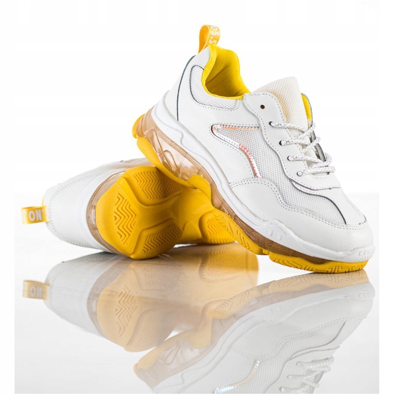 Goodin Leder Turnschuhe weiß 1