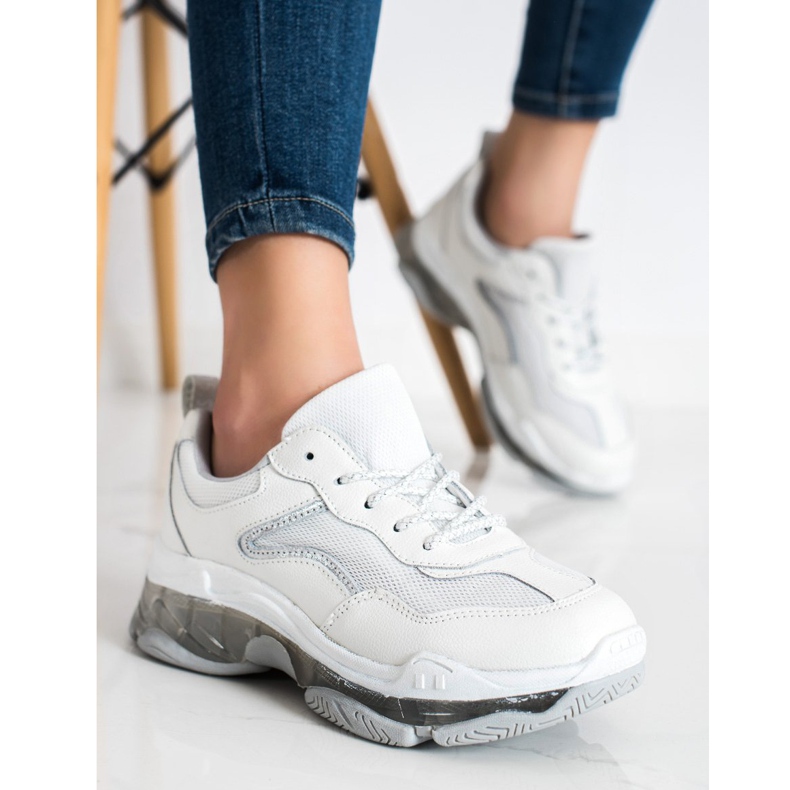 Goodin Leder Turnschuhe weiß 2