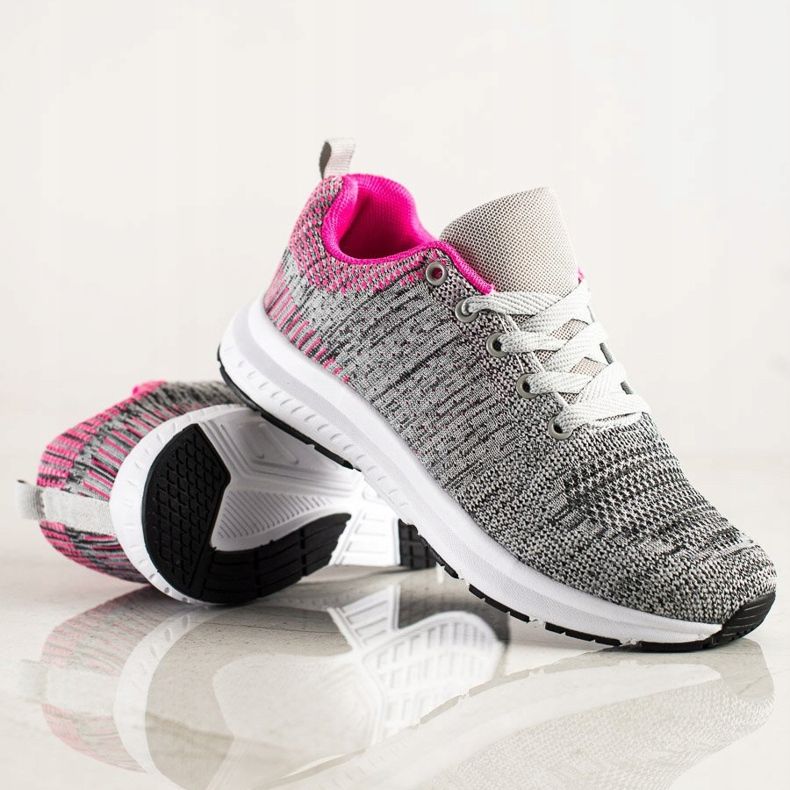 SHELOVET Hellgraue Turnschuhe mehrfarbig 1