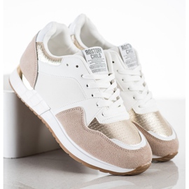 SHELOVET Stylische Sneaker in WEISS UND BEIGE weiß 2