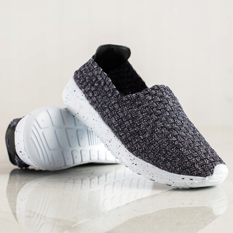 Sabatina Graue geflochtene Slipper 1