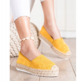 Seastar Durchbrochene Espadrilles mit Wildleder gelb 2