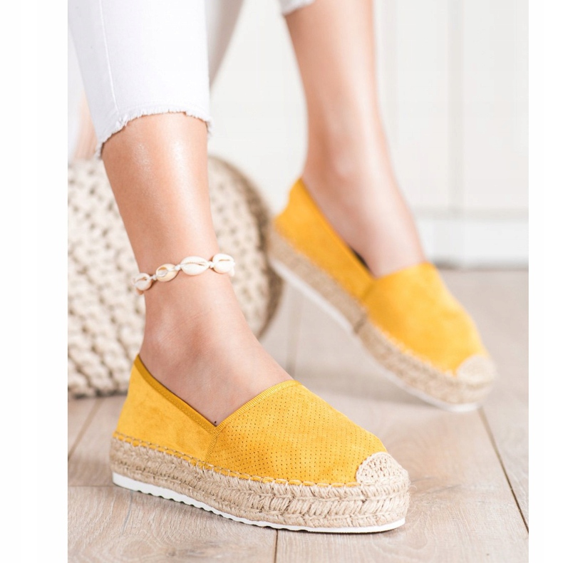 Seastar Durchbrochene Espadrilles mit Wildleder gelb 2