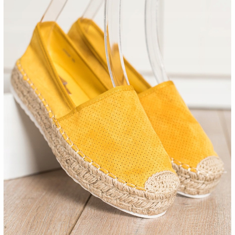 Seastar Durchbrochene Espadrilles mit Wildleder gelb 1