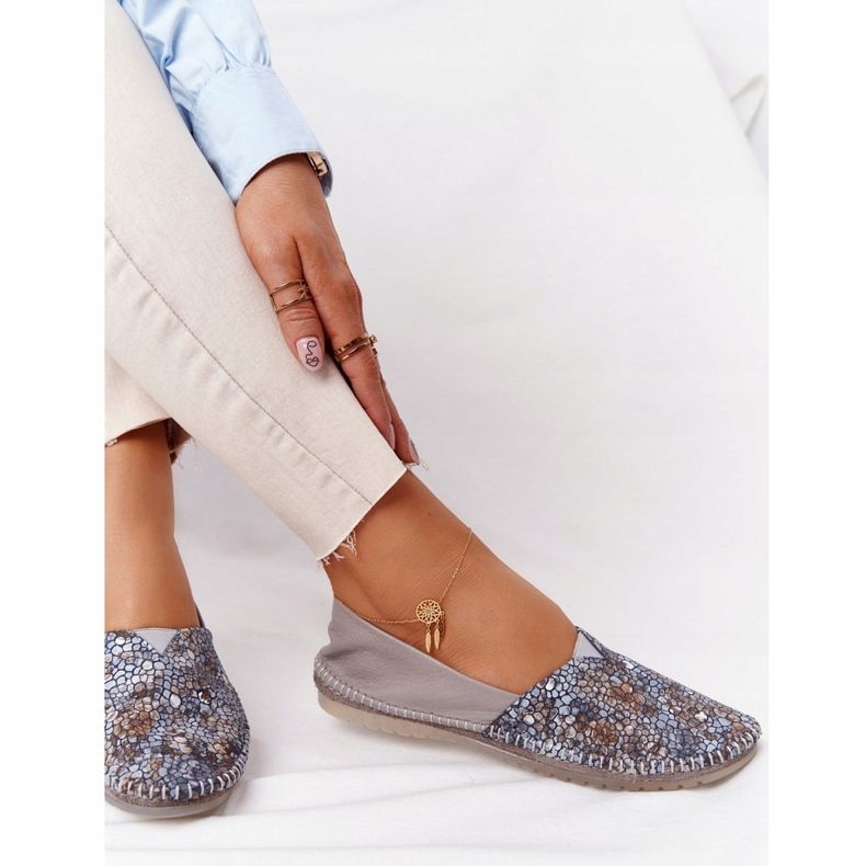 Damen Lederballerinas Maciejka 01930-86 Ashen mehrfarbig 1