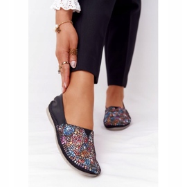 Damen Leder Maciejka 01930-87 Schwarze Ballerinas mehrfarbig 1