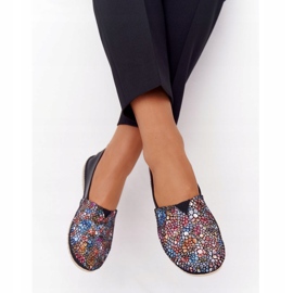 Damen Leder Maciejka 01930-87 Schwarze Ballerinas mehrfarbig 2