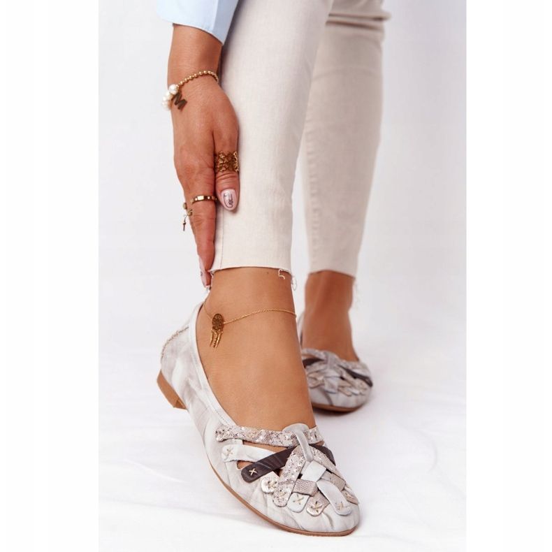 Damen Leder Ballerinas Maciejka 01358-44 Dirty Beige 2