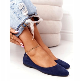 Wildlederballerinas Sergio Leone BL622 Marineblau 1