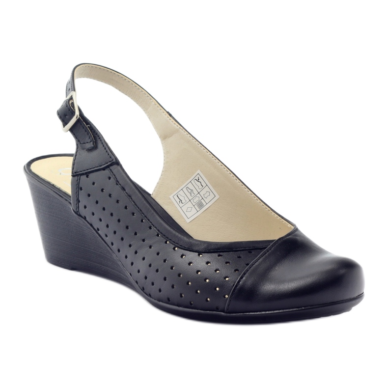 Sandalen für Damen bedeckt Zehen Gregors 591 cz schwarz 1