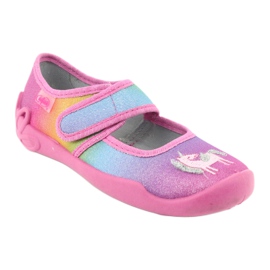 Befado Kinderschuhe 123X048 blau rosa grau gelb 2
