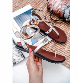 Lu Boo Silver Mirror Sandalen Römisch-japanisch Lento silber- 1