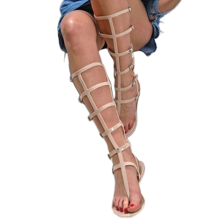 Lu Boo Beige Sandalen High Romans Japanese Harona 1