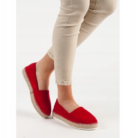 Small Swan Espadrilles aus rotem Wildleder 2