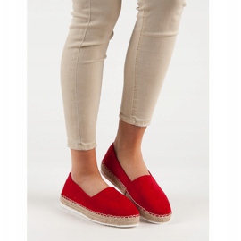 Small Swan Espadrilles aus rotem Wildleder 1