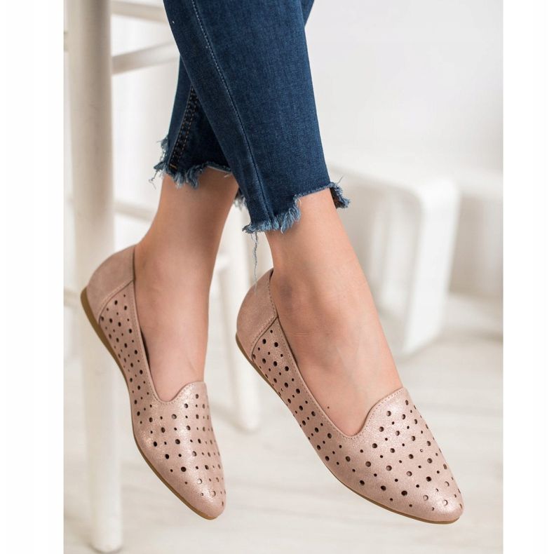 Kylie Durchbrochene Lords rosa gelb 2