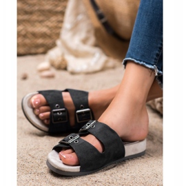 Kylie Klassische schwarze Hausschuhe 2