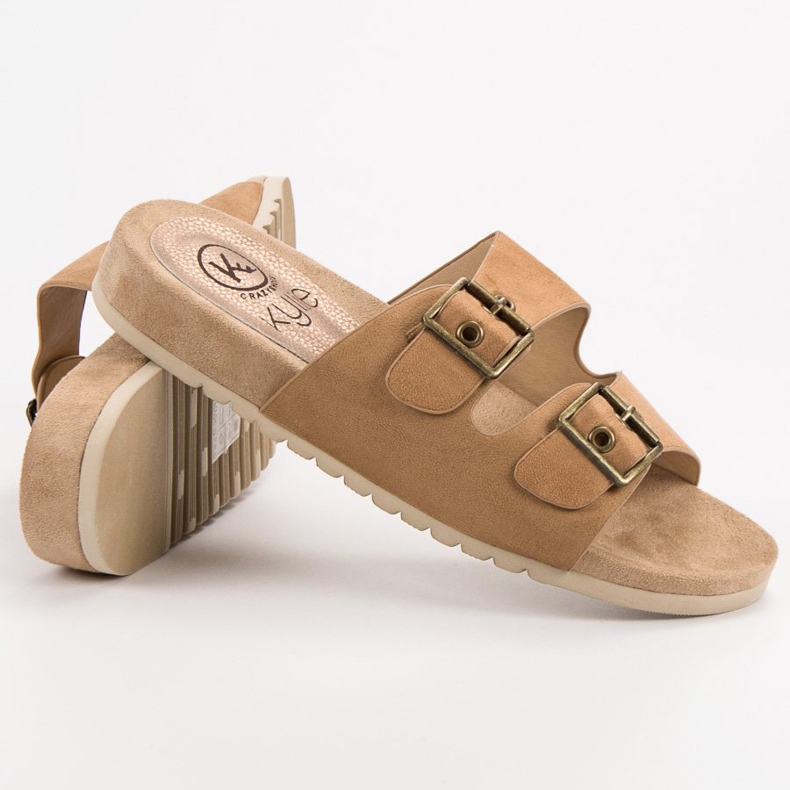 Kylie Klassische braune Hausschuhe 1