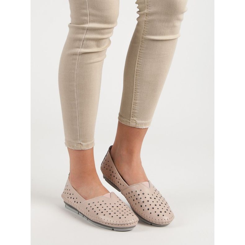 Kylie Damenschuhe aus Leder beige 1