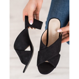 Filippo Schwarze Wildleder Hausschuhe 2