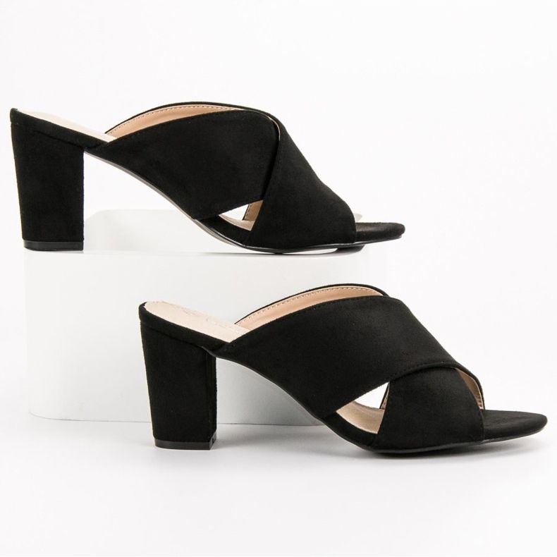 Filippo Schwarze Wildleder Hausschuhe 1