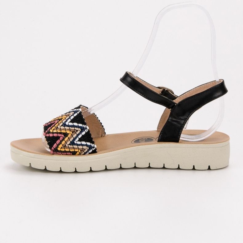 SHELOVET Lässige Sandalen schwarz 1