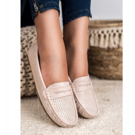 Kylie Durchbrochene Loafer beige 2