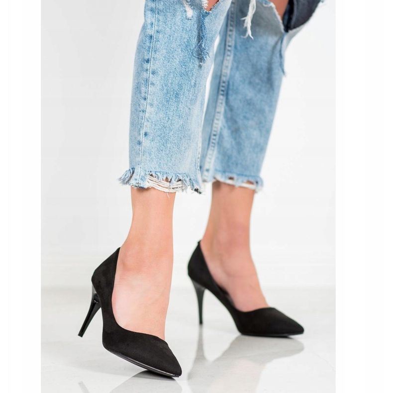 Kylie Klassische Wildleder-Heels schwarz 2