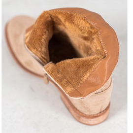 Bella Paris Wildlederstiefeletten mit Strasssteinen beige 1